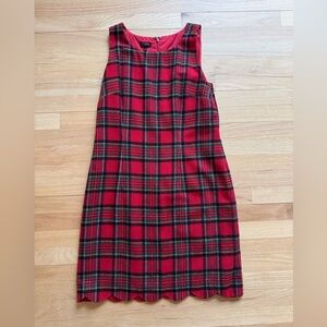 Talbot’s Red Plaid Sleeveless Dress